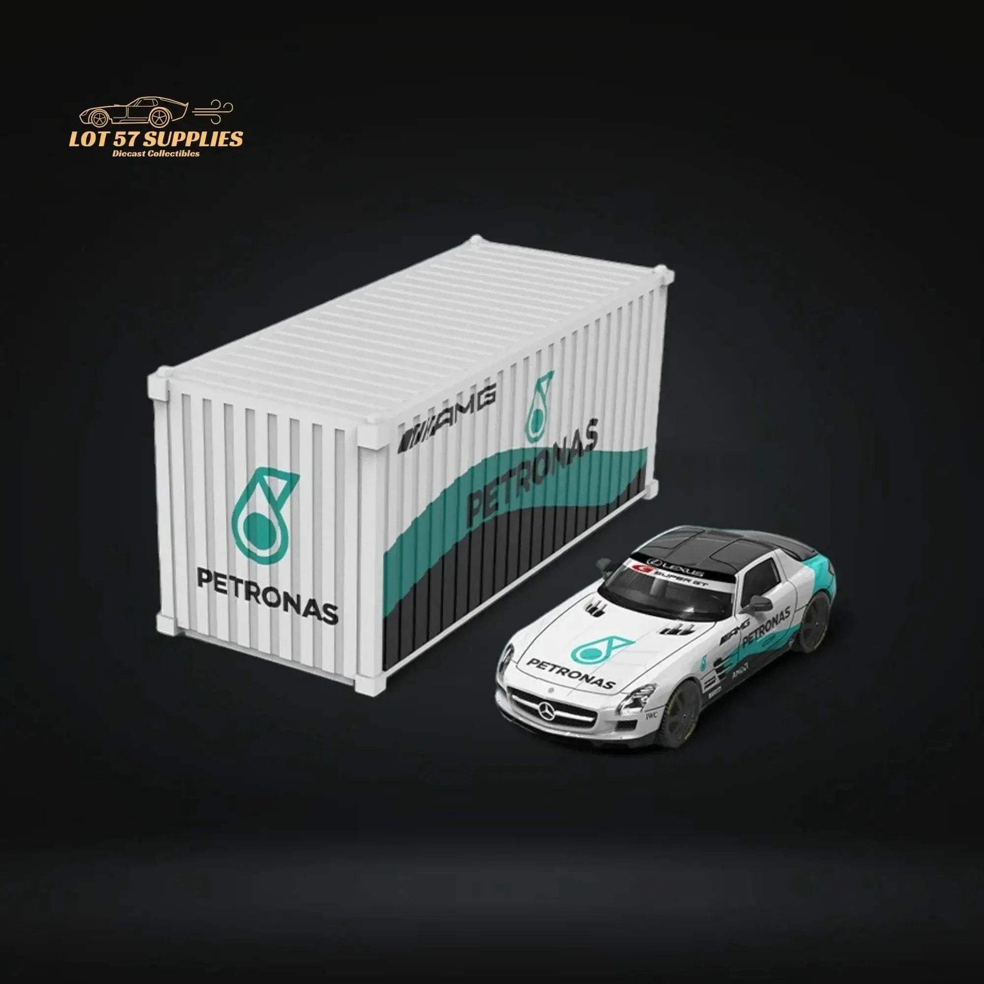 TimeMicro Mercedes Benz SLS Petronas Livery Container Version 1:64 TM643319-T - ToylandEU