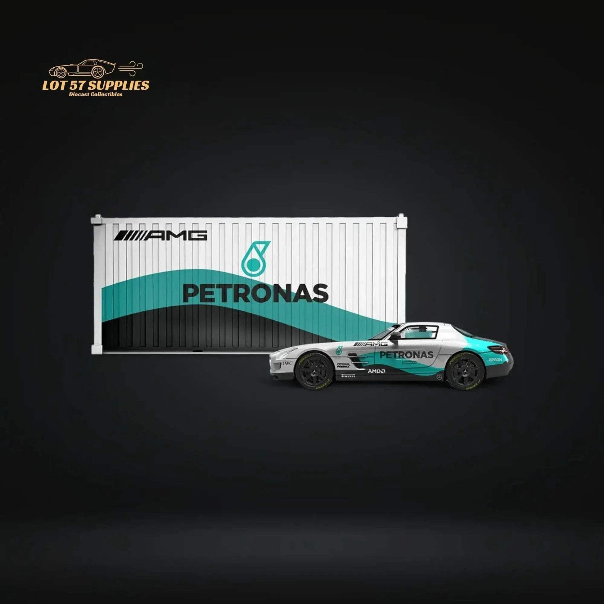 TimeMicro Mercedes Benz SLS Petronas Livery Container Version 1:64 TM643319-T - ToylandEU