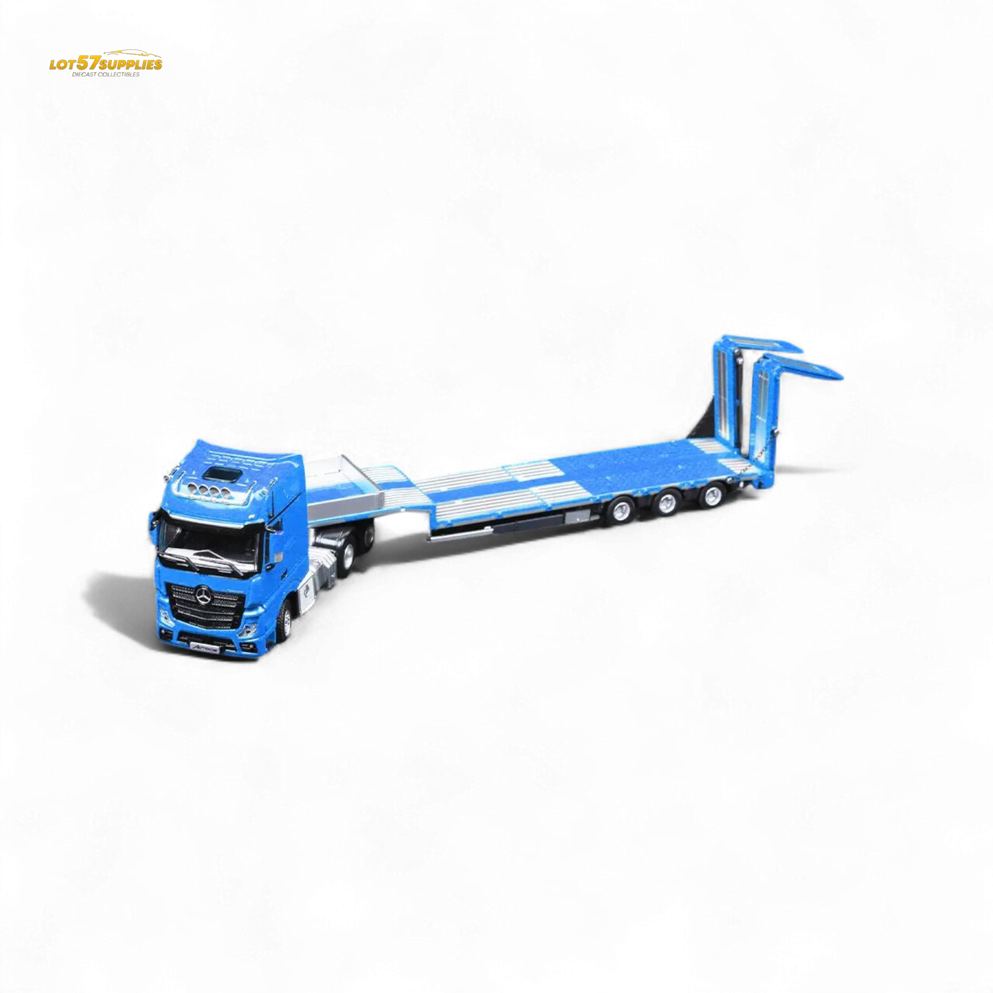 TimeMicro & Perka BENZ FLATBED TRANSPORT VEHICLE - Blue 1:64 - ToylandEU