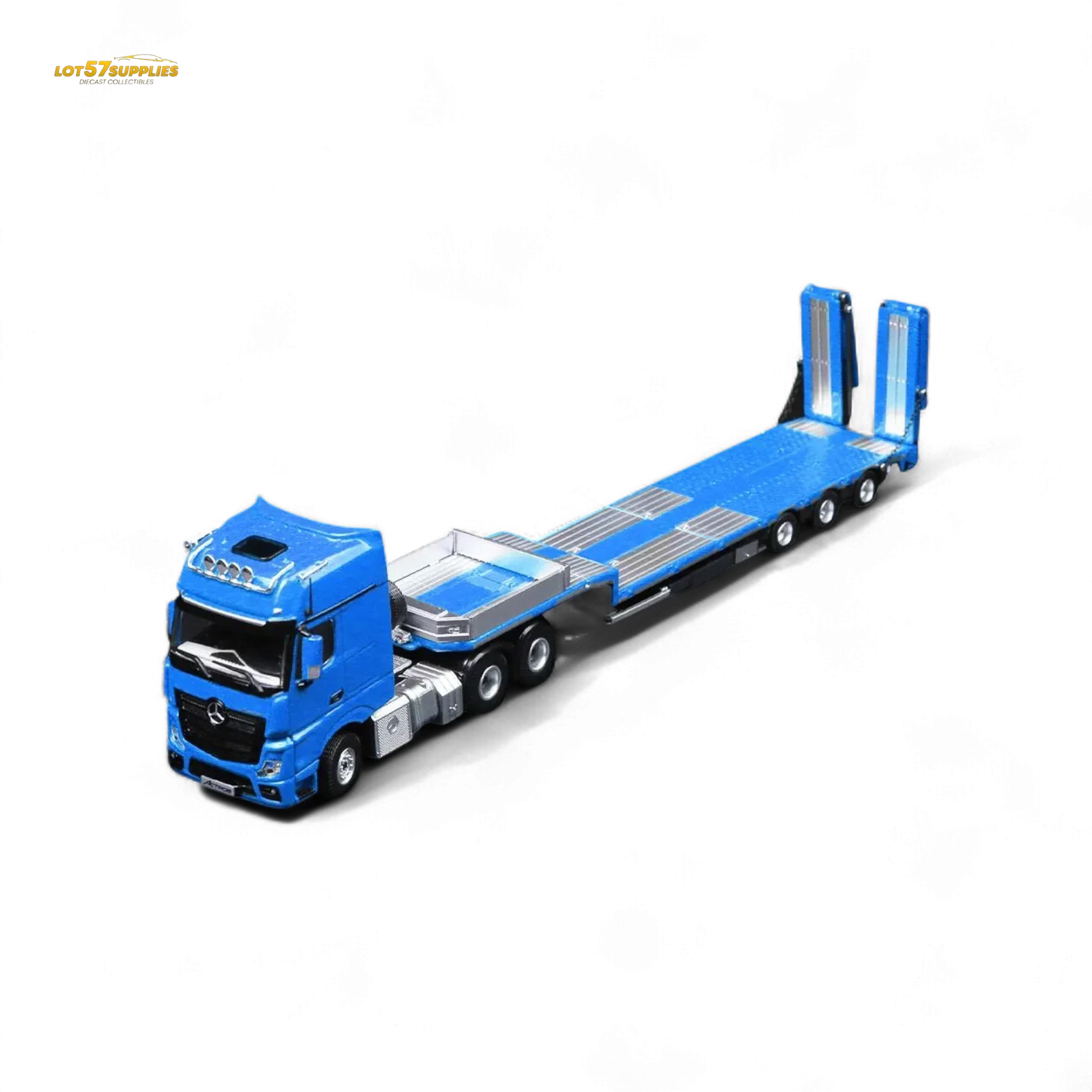 TimeMicro & Perka BENZ FLATBED TRANSPORT VEHICLE - Blue 1:64 - ToylandEU