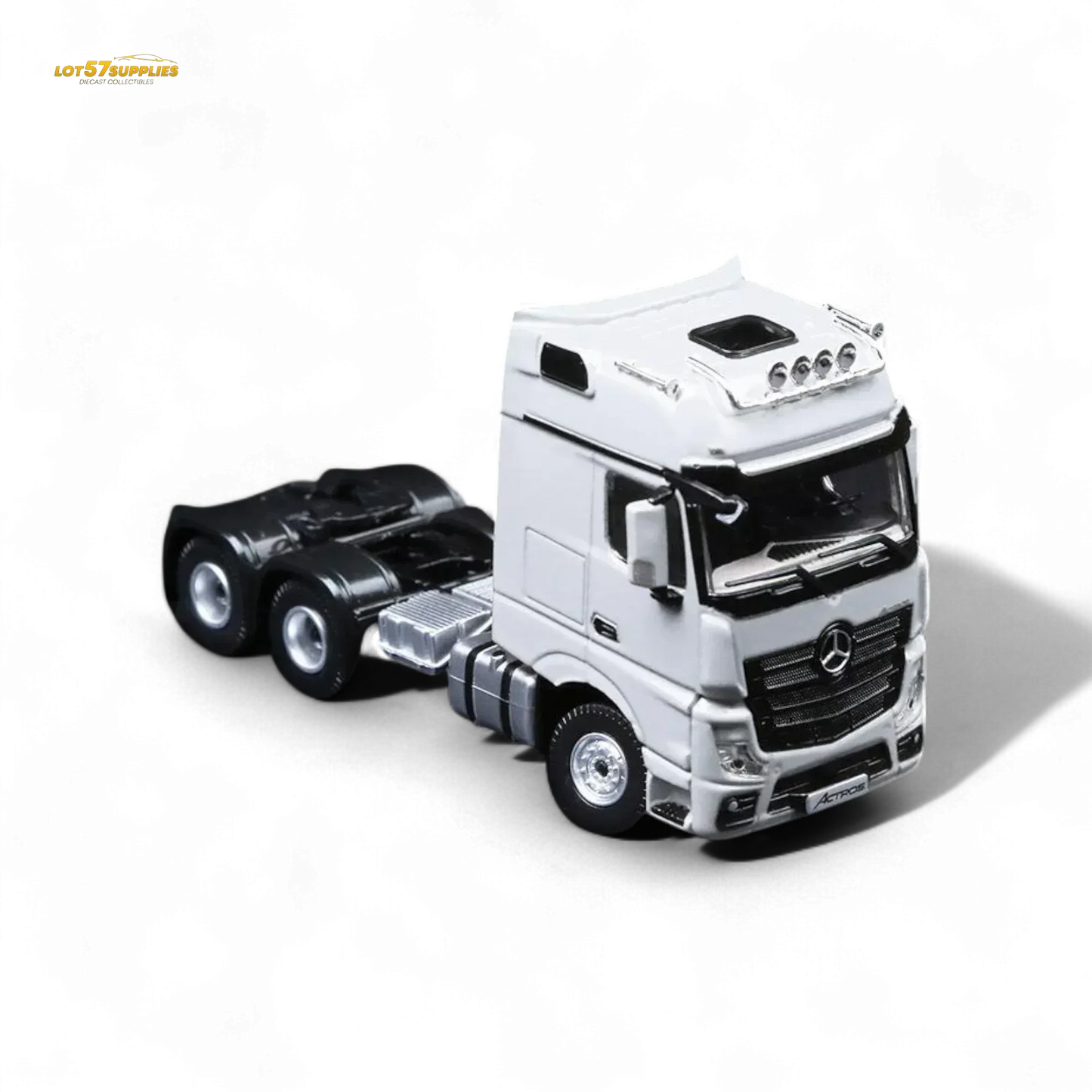 TimeMicro & Perka BENZ FLATBED TRANSPORT VEHICLE - White 1:64 - ToylandEU