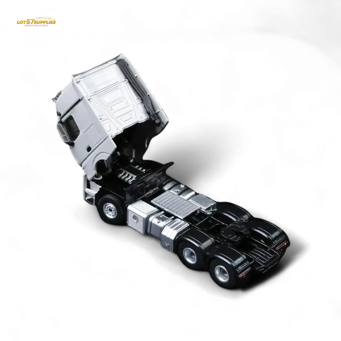 TimeMicro & Perka BENZ FLATBED TRANSPORT VEHICLE - White 1:64 - ToylandEU