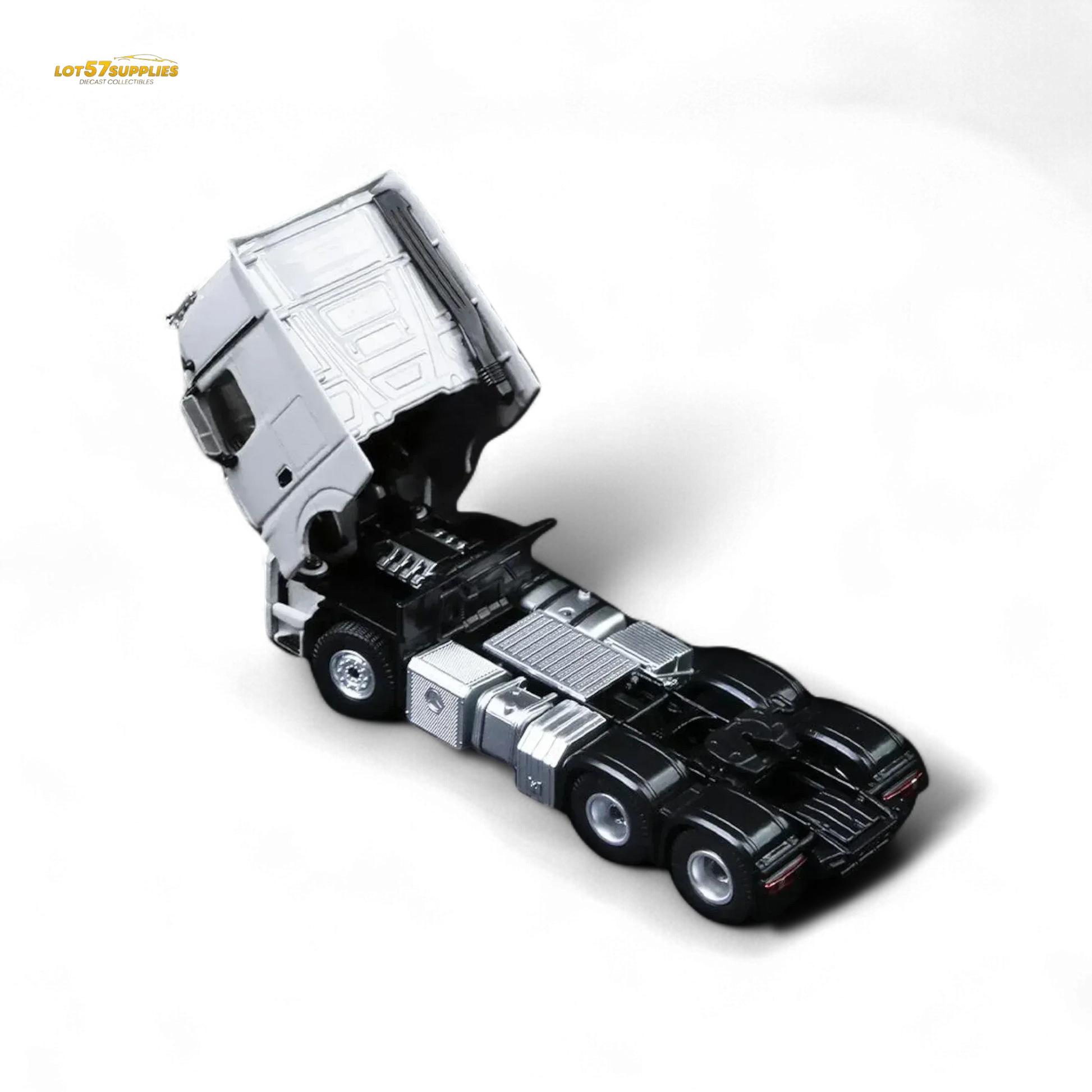 TimeMicro & Perka BENZ FLATBED TRANSPORT VEHICLE - White 1:64 - ToylandEU