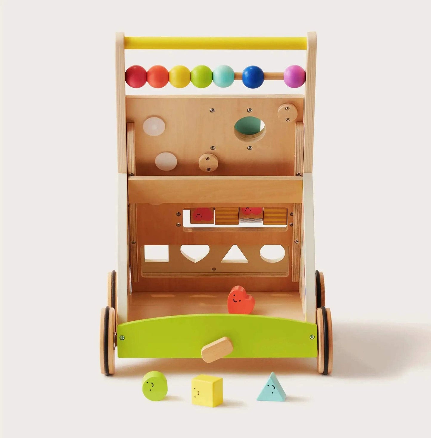 Tiny Land® Premium Natural Wooden Activity Walker - ToylandEU