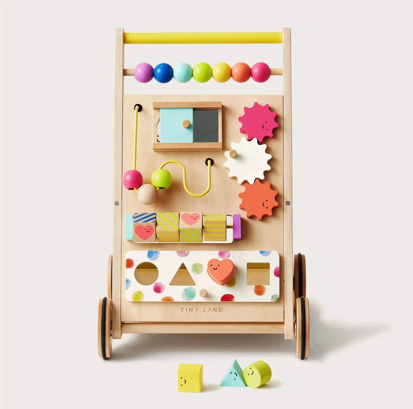 Tiny Land® Premium Natural Wooden Activity Walker - ToylandEU