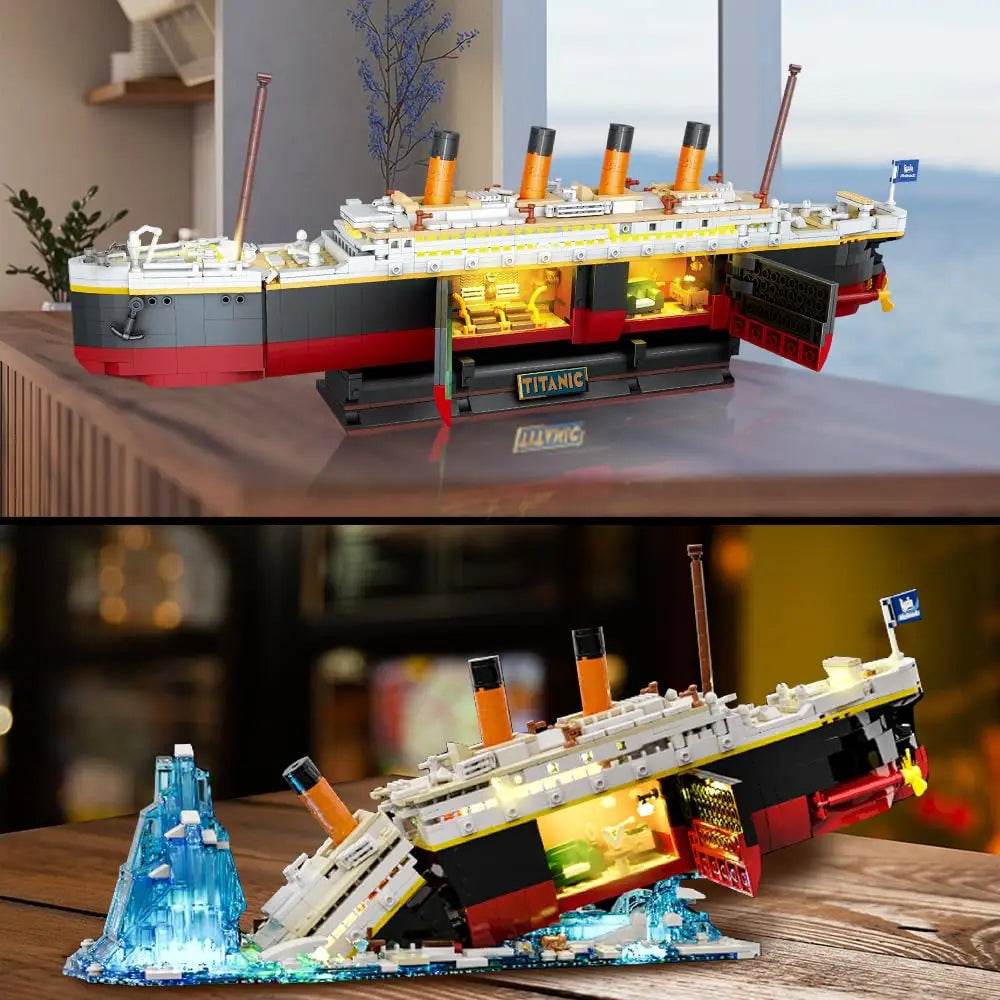 Titanic Building Set with LED-2 in 1 Mini Block Model - ToylandEU