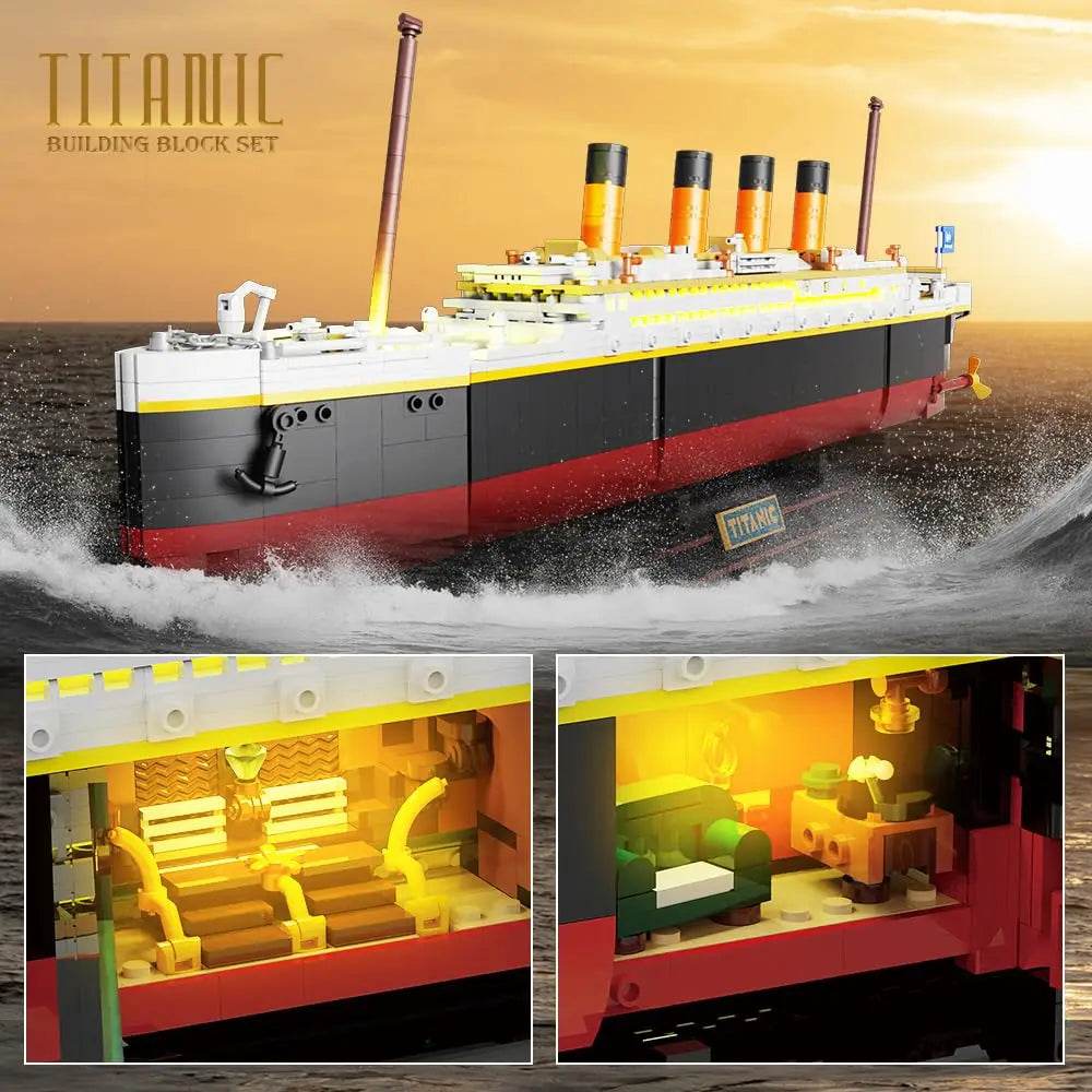 Titanic Building Set with LED-2 in 1 Mini Block Model - ToylandEU