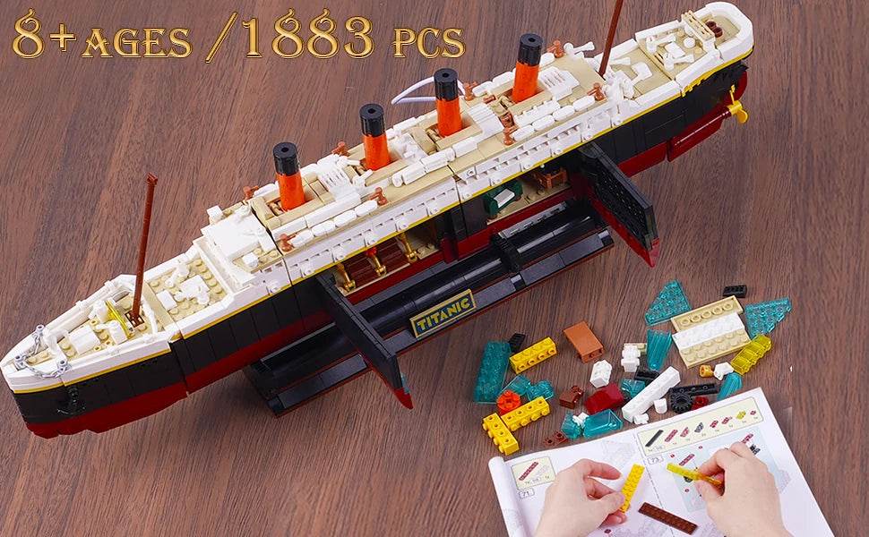 Titanic Building Set with LED-2 in 1 Mini Block Model - ToylandEU