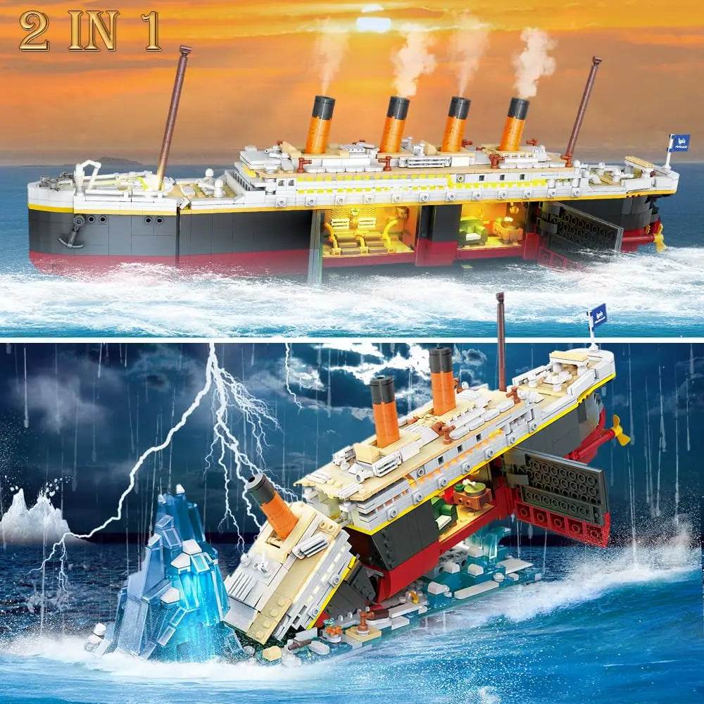 Titanic Building Set with LED-2 in 1 Mini Block Model - ToylandEU