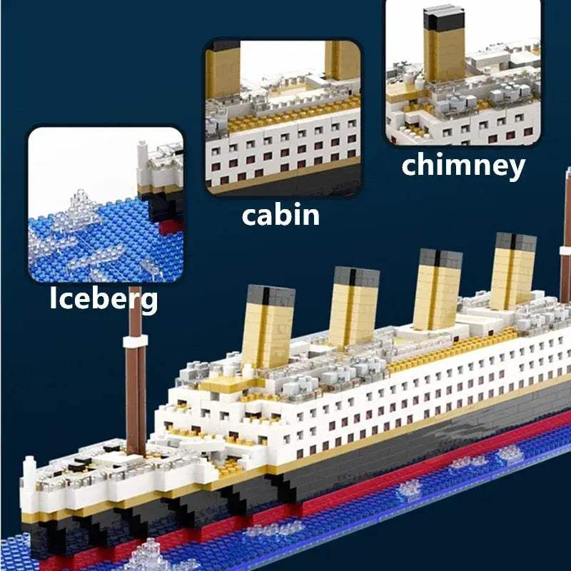 Titanic Inspired Iceberg Cruise Ship Building Blocks Set - ToylandEU