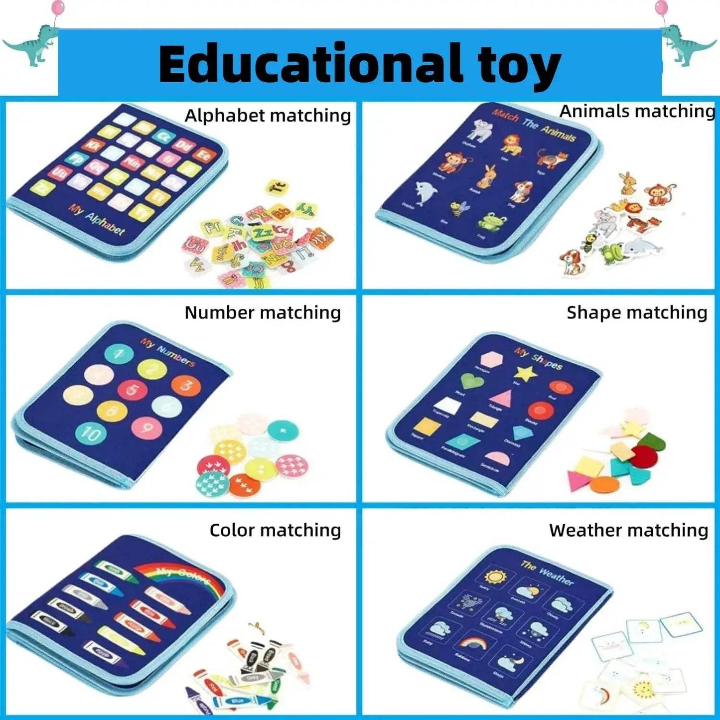 Toddler Busy Board Montessori Toys for Travel Learning - ToylandEU