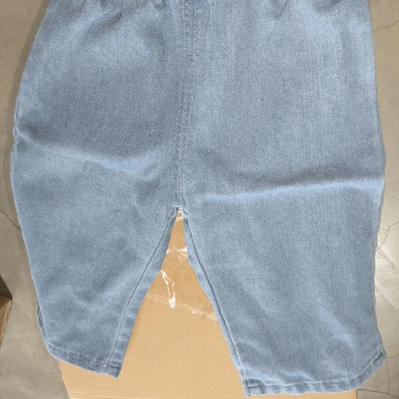 Toddler Denim Jeans Elastic Waist Loose Fit Soft Blue - ToylandEU