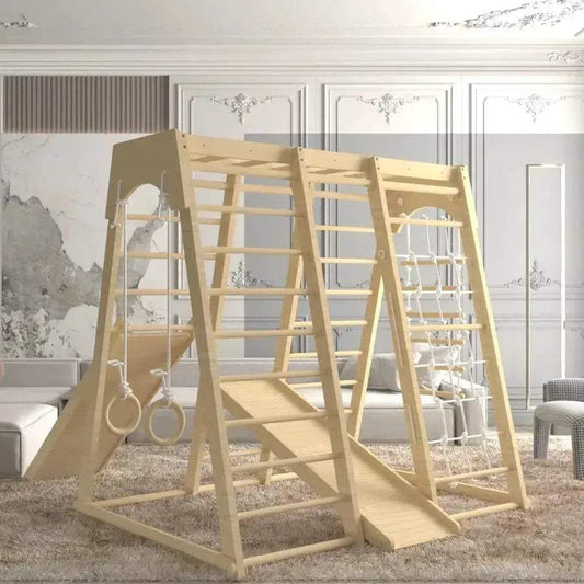  Toddler Jungle Gym Indoor Playground Wood Set -  ToylandEU™