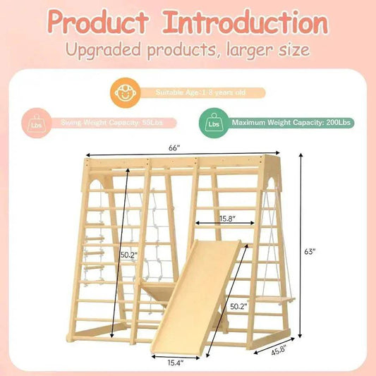  Toddler Jungle Gym Indoor Playground Wood Set -  ToylandEU™