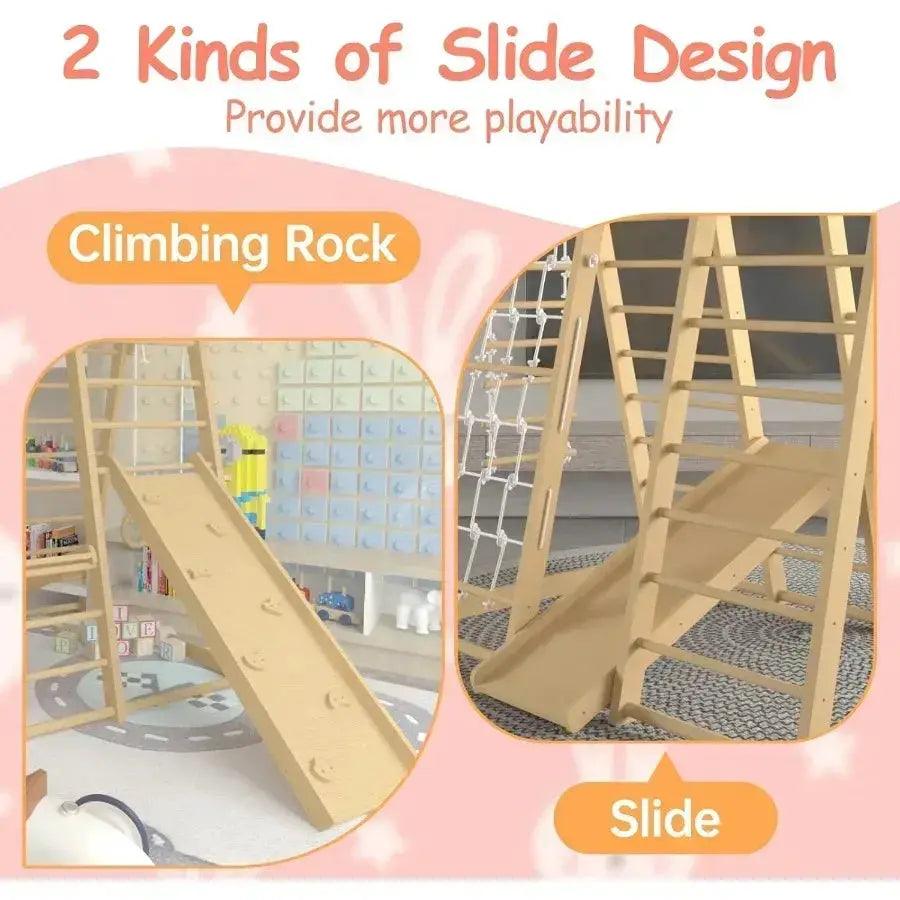  Toddler Jungle Gym Indoor Playground Wood Set -  ToylandEU™