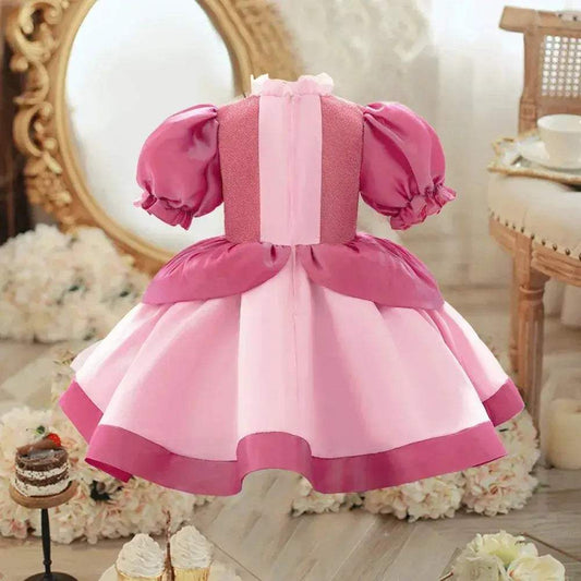 Toddler Princess Dress Cosplay Party Gown With Bow - ToylandEU