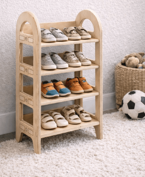 Toddler Shoe Tower | Baltic Birch Plywood | Toylandeu™