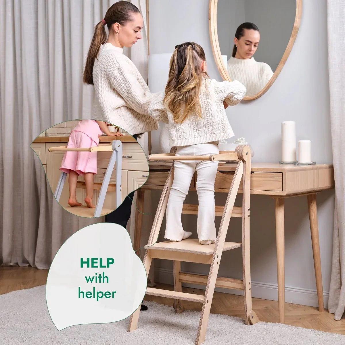 Toddler Tower: Step stool for Kids - Graphite - ToylandEU