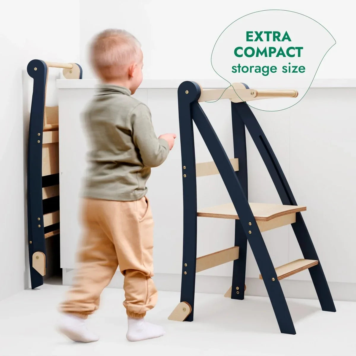 Toddler Tower: Step stool for Kids - Graphite - ToylandEU