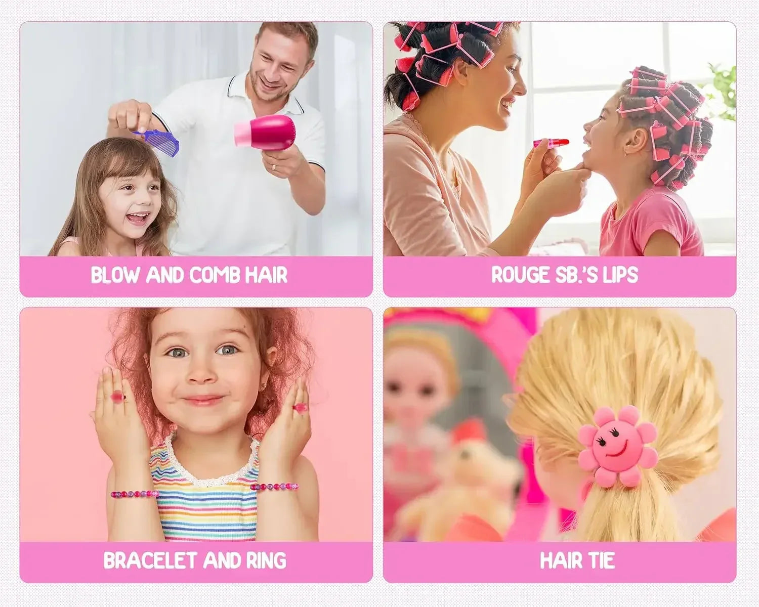 Toddler Vanity Set With Lights And Adjustable Mirror And Seat - ToylandEU