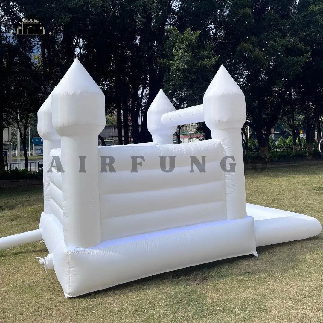10x8ft Toddlers Party Inflatable White Bounce House With Slide - ToylandEU