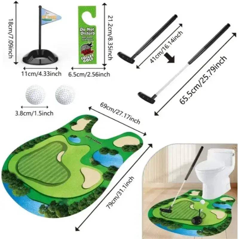 Toilet Golf Balls Set Fun Bathroom Golf Gift For Dad - ToylandEU