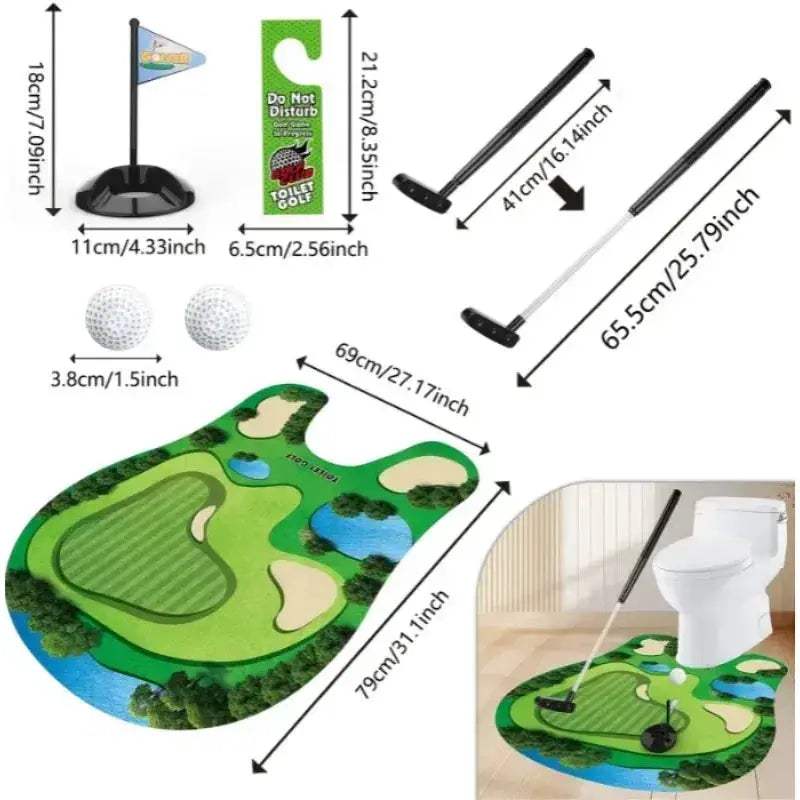 Toilet Golf Balls Set Fun Bathroom Golf Gift For Dad - ToylandEU