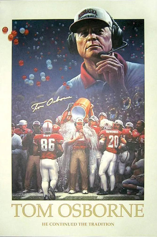  Tom Osborne Autographed Print Unframed Sports Memorabilia -  ToylandEU™