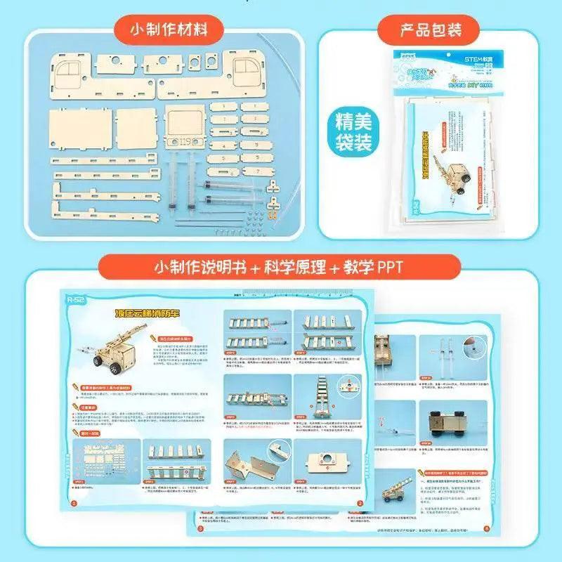  DIY Hydraulic Model Excavator Elevator Bulldozer STEM Tecnologia Science Toys Experimental Tool Kit Teaching Aids for Kids -  ToylandEU™