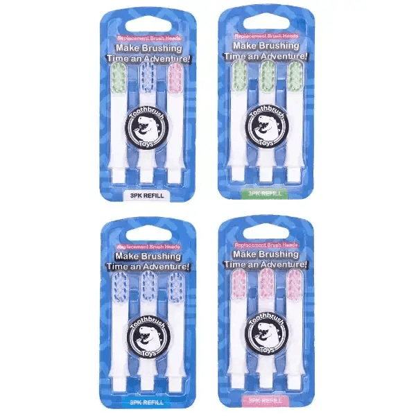 Toothbrush Toys Kids Toothbrush Replacement Heads 3-Pack - ToylandEU