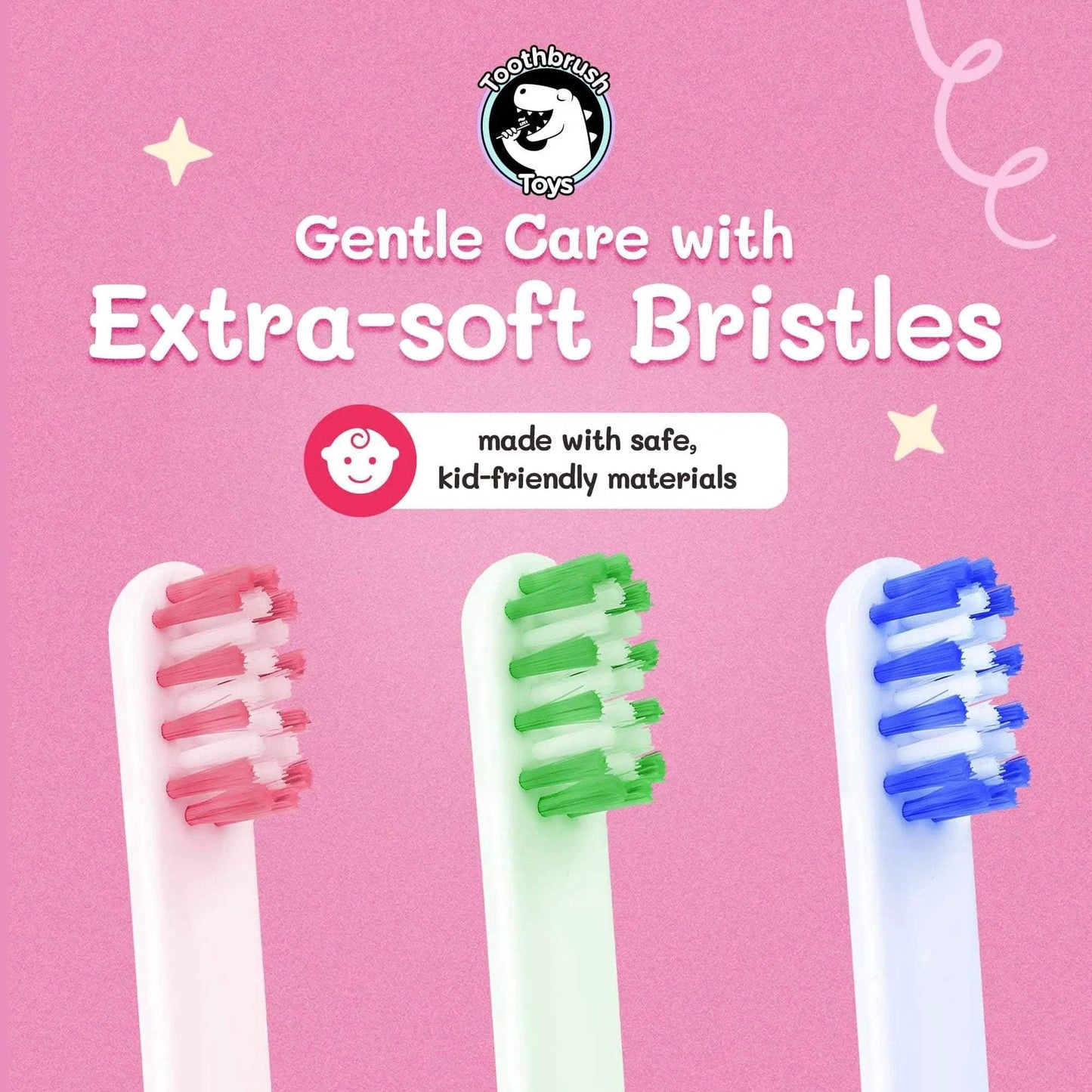 Toothbrush Toys Kids Toothbrush Replacement Heads 3-Pack - ToylandEU