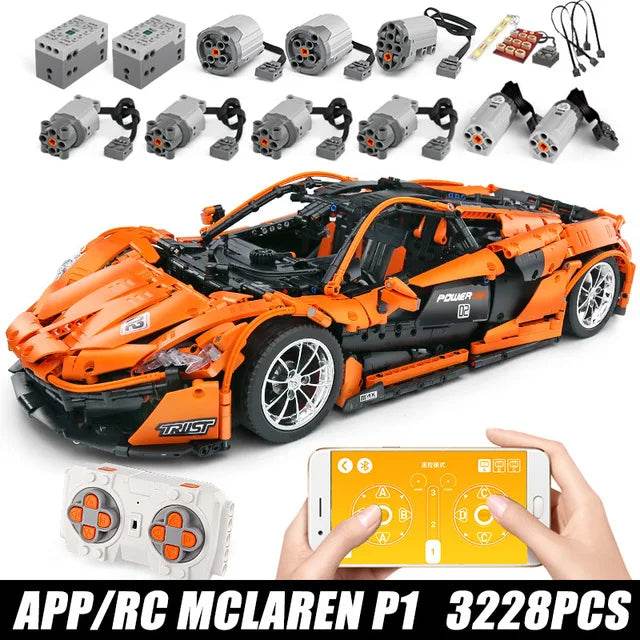 Top Building Blocks Remote Control P1 Hyper Car For Kids - ToylandEU