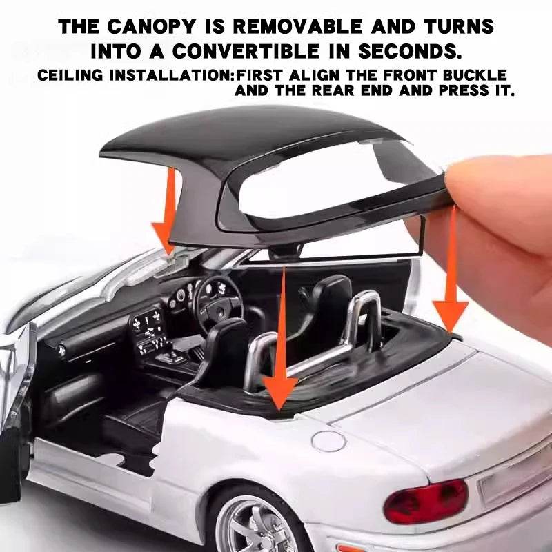 Top Diecast Mazda MX5 Car 1To32 Sound Light For Collectors - ToylandEU