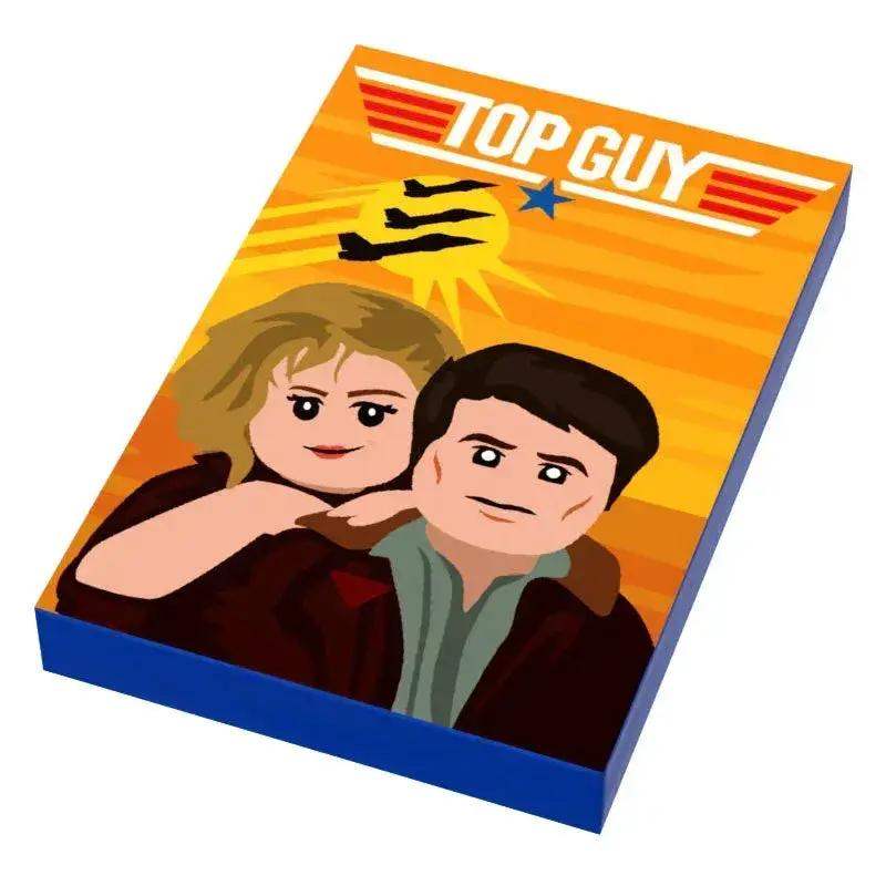 Top Guy Movie Cover (2x3 Tile) made using LEGO part - B3 Customs - ToylandEU