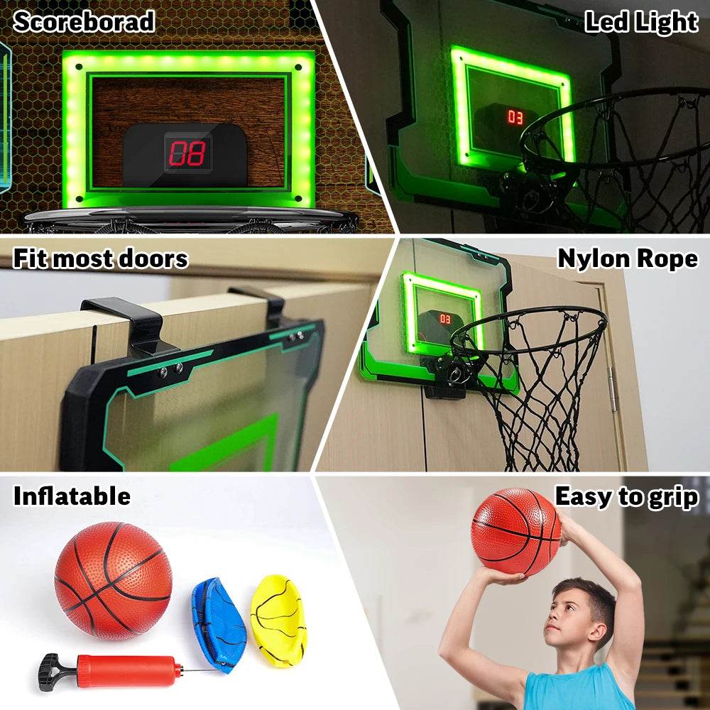 Top Mini Basketball Hoop With Electronic Scoreboard Kids - ToylandEU
