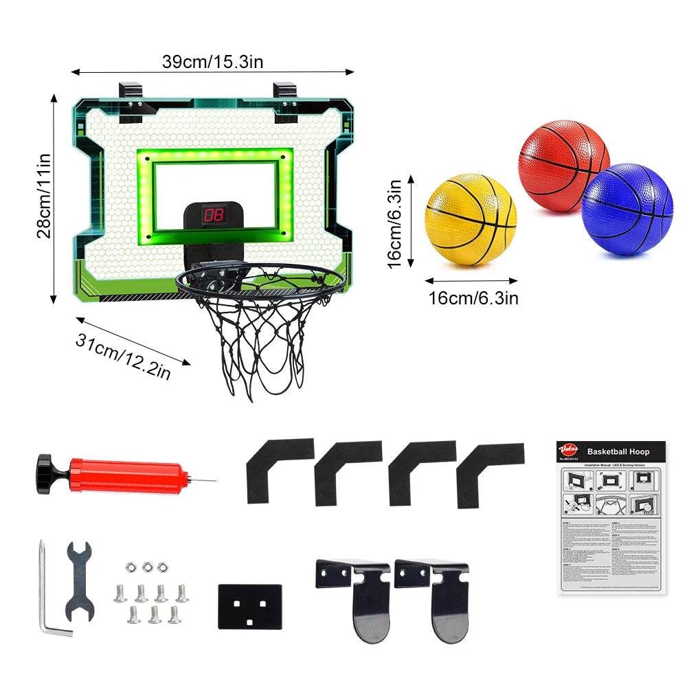 Top Mini Basketball Hoop With Electronic Scoreboard Kids - ToylandEU