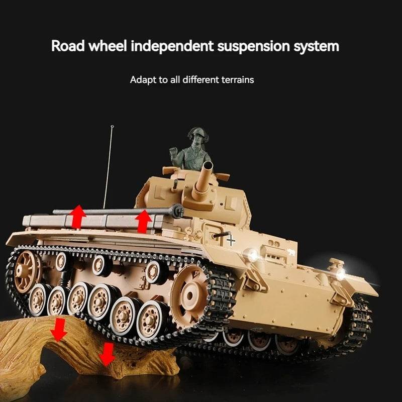 Top RC Tank Sixteenth German Type 3 H Metal Tracks For Boys - ToylandEU