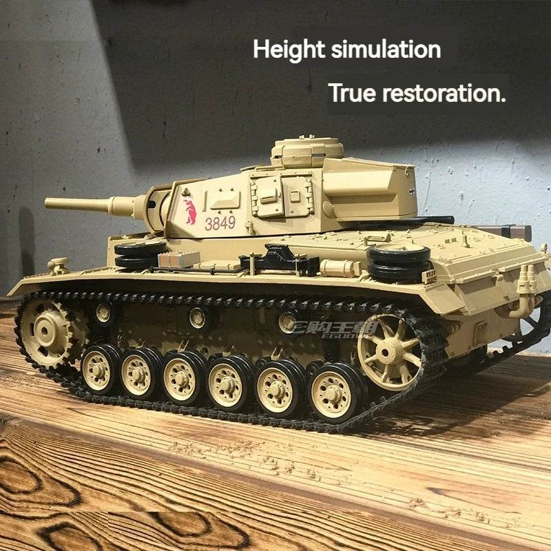 Top RC Tank Sixteenth German Type 3 H Metal Tracks For Boys - ToylandEU