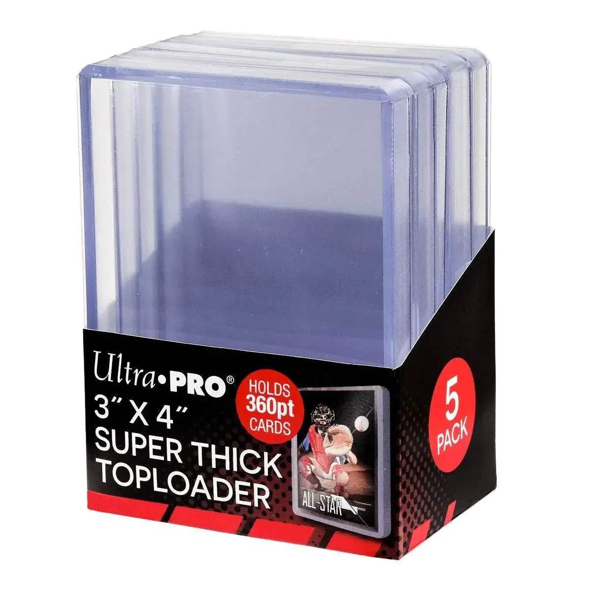 Toploader 3x4 360pt Card Protector Rigid Plastic Pack of 5 ToylandEU