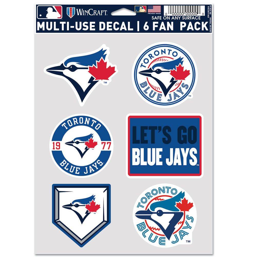 Toronto Blue Jays Decal Multi Use Fan Pack Six Pack - ToylandEU