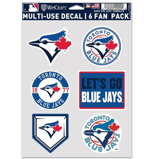 Toronto Blue Jays Decal Multi Use Fan Pack Six Pack - ToylandEU