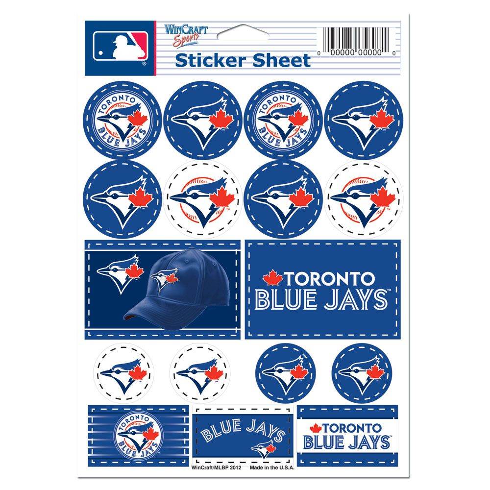 Toronto Blue Jays Decal Sheet 5x7 Sticker Pack Wincraft - ToylandEU