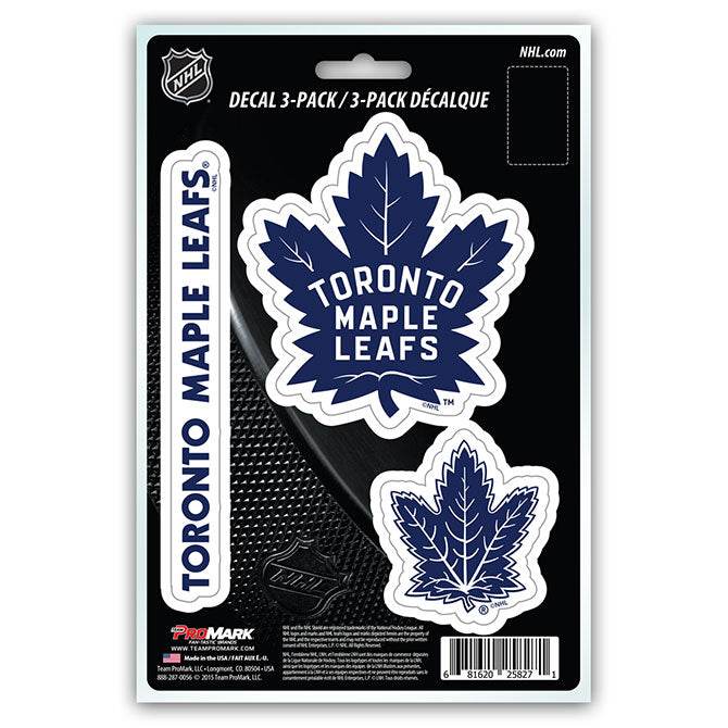 Toronto Maple Leafs Die Cut Decal 3 Pack Clear Vinyl - ToylandEU