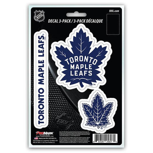 Toronto Maple Leafs Die Cut Decal 3 Pack Clear Vinyl - ToylandEU