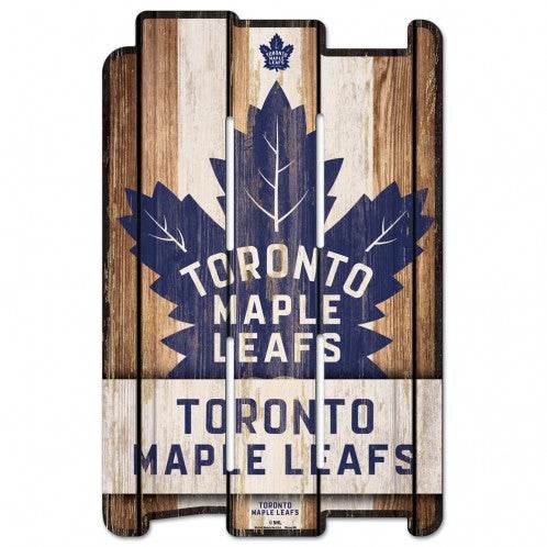 Toronto Maple Leafs Fence Style Wood Sign 11x17 Retro - ToylandEU