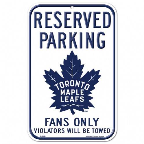 Toronto Maple Leafs Sign 11x17 Plastic Reserved Parking Sign - ToylandEU