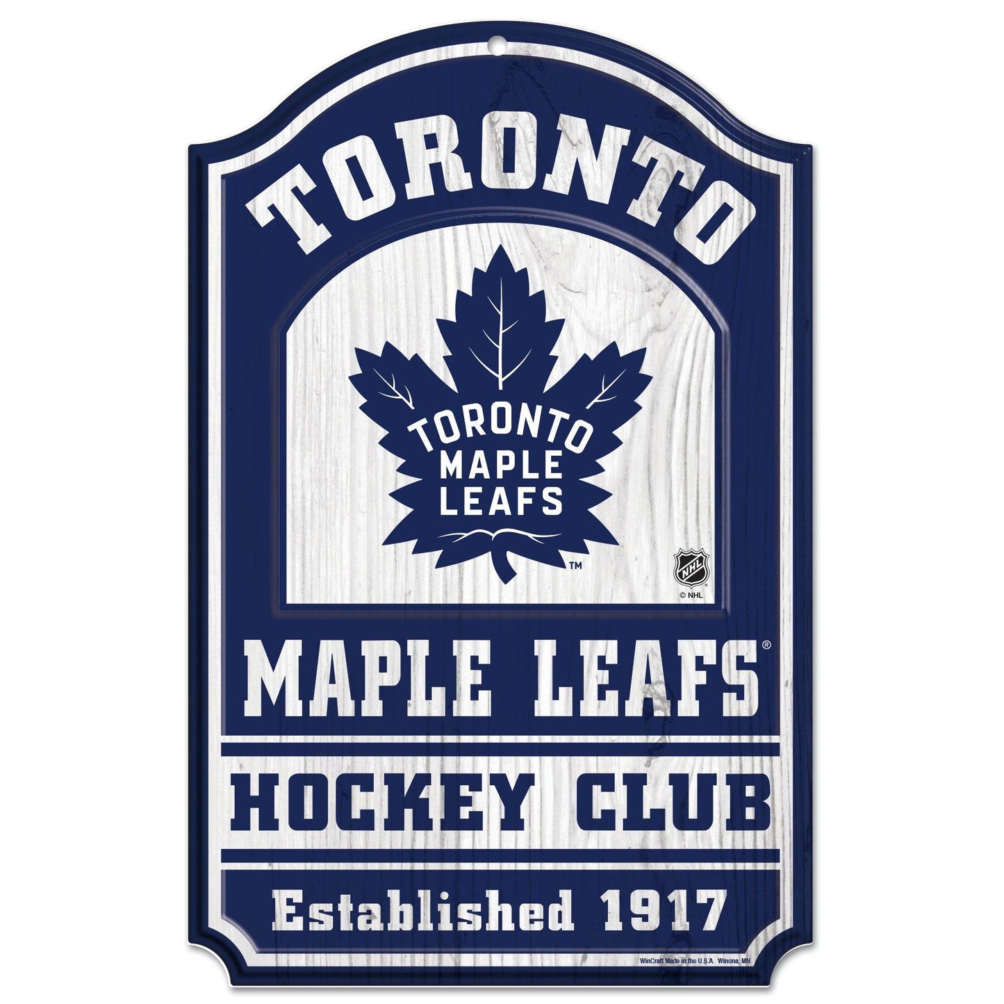 Toronto Maple Leafs Sign 11x17 Wooden Hockey Plaque - ToylandEU