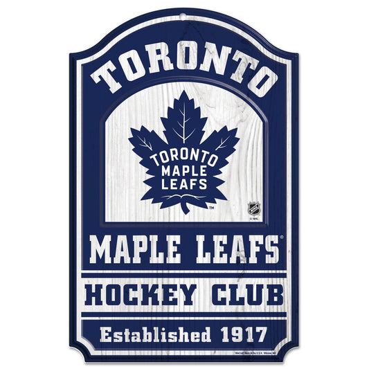 Toronto Maple Leafs Sign 11x17 Wooden Hockey Plaque - ToylandEU