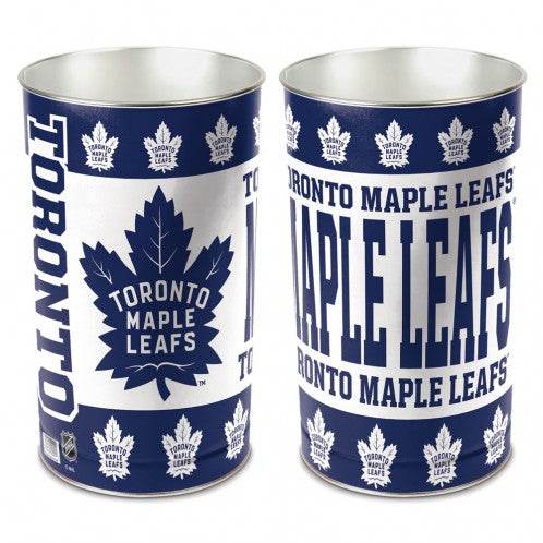 Toronto Maple Leafs Wastebasket 15 Inch Tall Metal Durable - ToylandEU