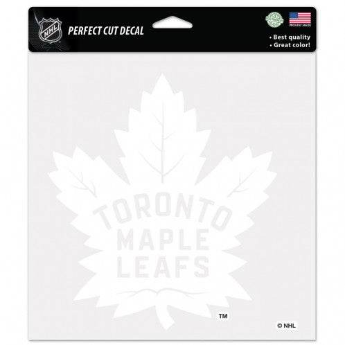 Toronto Maple Leafs White 8x8 Decal Perfect Cut Quality - ToylandEU